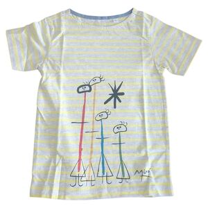 NIB Miro's Parler Seul 1947 Kids Striped Yellow And Grey T-Shirt 4Y